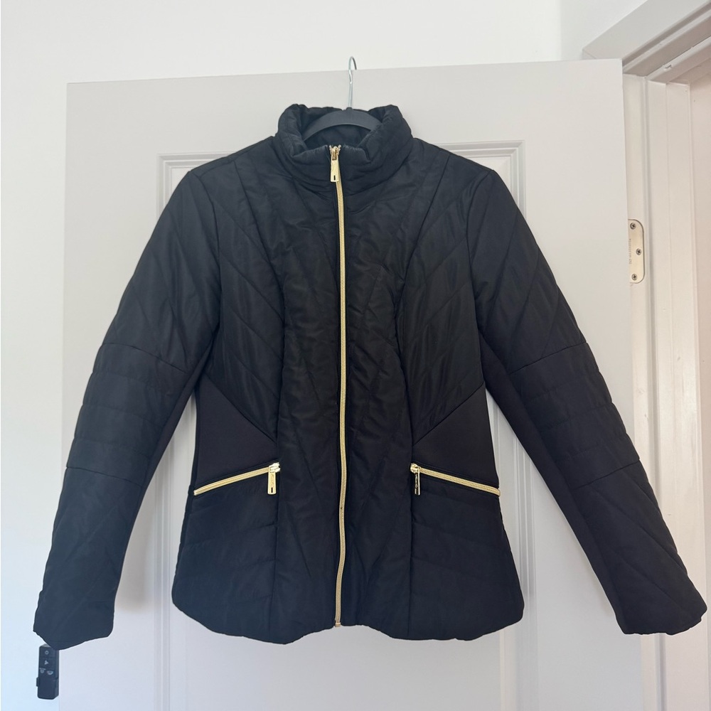 Kenneth Cole Black Women's Jacket with Gold Accents